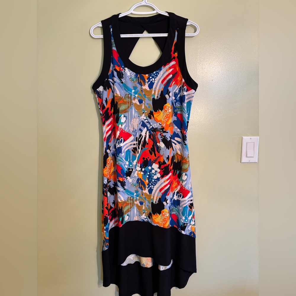 Tribal Orange and Blue High Low Sundress